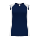 Athletic Knit (AK) BA601L-216 Ladies Navy/White Softball Jersey