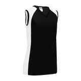 Athletic Knit (AK) BA601L-221 Ladies Black/White Softball Jersey