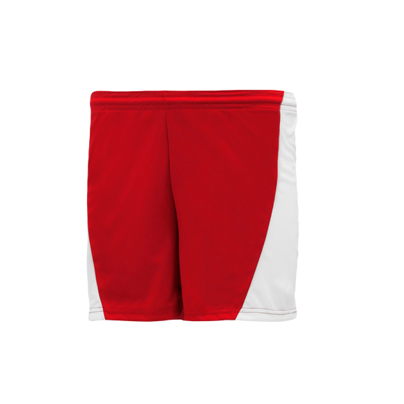 Athletic Knit (AK) BAS605L-208 Red/White Ladies Baseball Shorts - PSH Sports