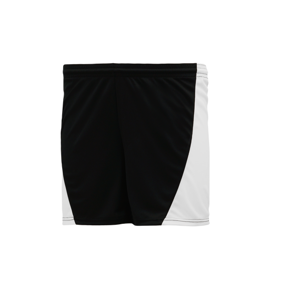 Athletic Knit (AK) BAS605L-221 Black/White Ladies Baseball Shorts - PSH Sports