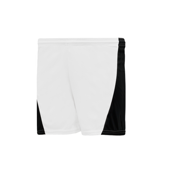 Athletic Knit (AK) BAS605L-222 White/Black Ladies Baseball Shorts - PSH Sports