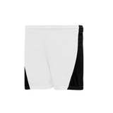 Athletic Knit (AK) BAS605L-222 White/Black Ladies Baseball Shorts - PSH Sports