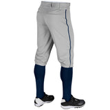 Champro BP101 Grey Triple Crown Knicker with Navy Braid Youth Baseball Pant