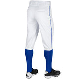 Champro BP101 White Triple Crown Knicker with Royal Blue Braid Youth Baseball Pant