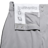 Champro BP101 Grey Triple Crown Knicker with Black Braid Youth Baseball Pant
