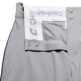 Champro BP101 Grey Triple Crown Knicker with Navy Braid Adult Baseball Pant