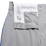Champro BP101 Grey Triple Crown Knicker with Royal Blue Braid Adult Baseball Pant