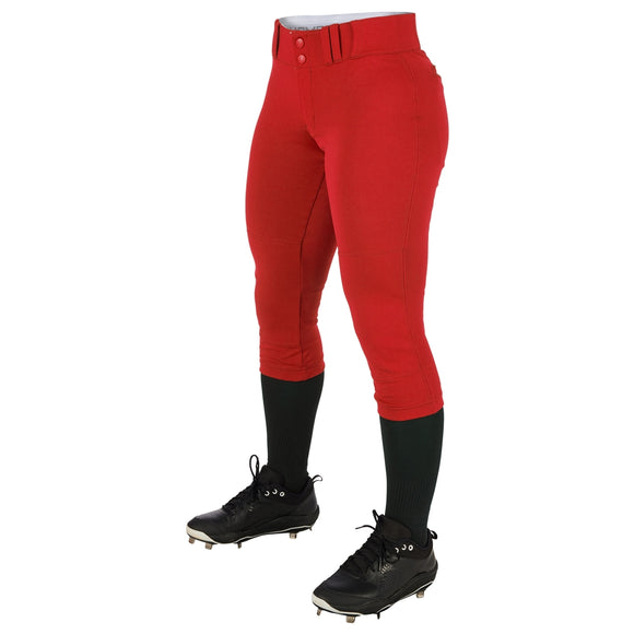 Champro BP11 Tournament Scarlet/Red Traditional Womens Low-Rise Softball Pant