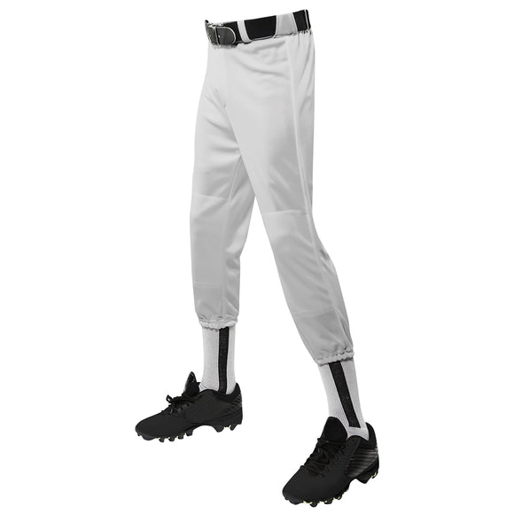 Champro BP1Y Grey Performance Pull-up Belt Loop Youth Baseball Pant