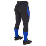 Champro BP28 Surge Black/Royal Blue Traditional Style Womens Low-Rise Softball Pant