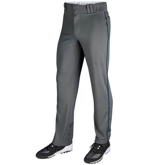 Champro BP91U Graphite Triple Crown Open Bottom Youth Baseball Pant with Navy Piping
