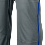 Champro BP91U Graphite Triple Crown Open Bottom Youth Baseball Pant with Royal Blue Piping
