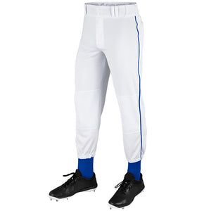 Champro BP91 Triple Crown Baseball Pant with Piping - White Royal - Adult S