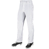 Champro BPPINU White Triple Crown Open Bottom Youth Baseball Pant with Navy Pinstripes