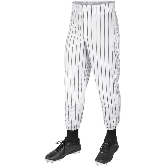 Champro BPPIN White with Black Pinstripes Triple Crown Adult Baseball Pant