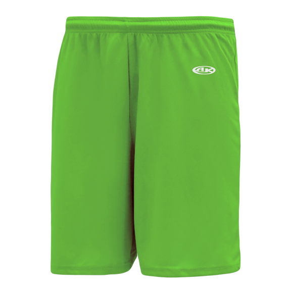 Athletic Knit (AK) BS1300M-031 Mens Lime Green Basketball Shorts