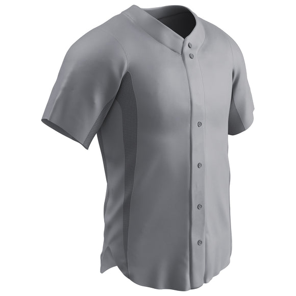 Champro BS149 Reliever Grey Full Button Adult Baseball Jersey
