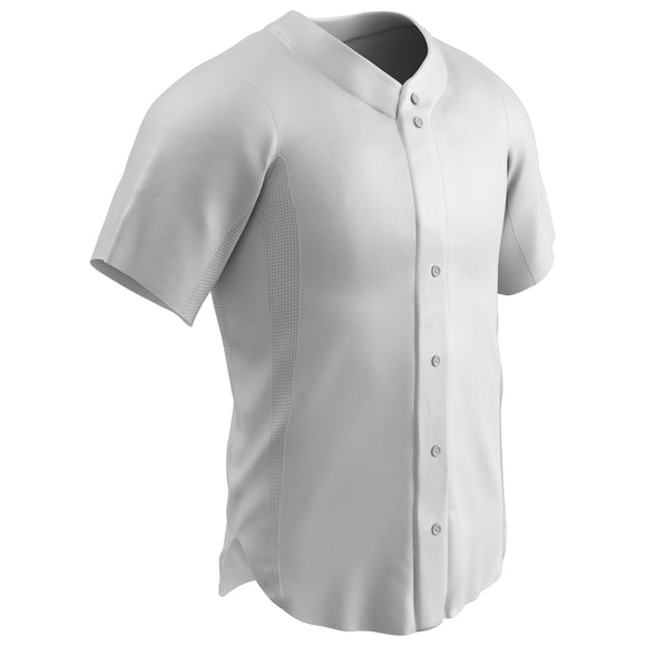 Champro BS149 Reliever White Full Button Adult Baseball Jersey