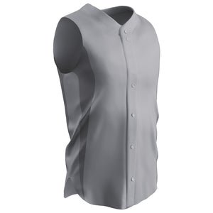 Champro BS169 Reliever Grey Full Button Sleeveless Adult Baseball Jersey