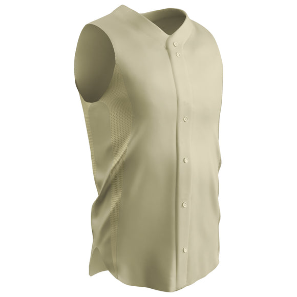 Champro BS169 Reliever Natural Full Button Sleeveless Adult Baseball Jersey