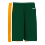 Athletic Knit (AK) BS1735A-439 Adult Dark Green/Gold/White Pro Basketball Shorts