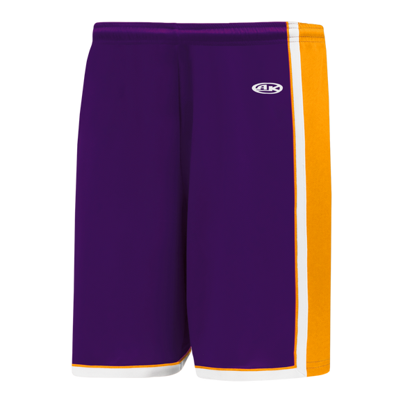 Athletic Knit (AK) BS1735A-441 Adult LA Lakers Purple Pro Basketball Shorts