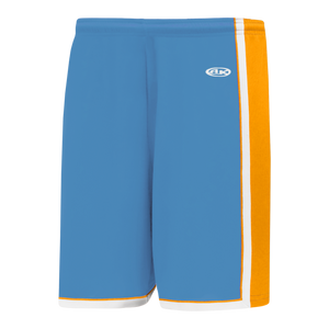 Athletic Knit (AK) BS1735A-473 Adult Sky Blue/Gold/White Pro Basketball Shorts