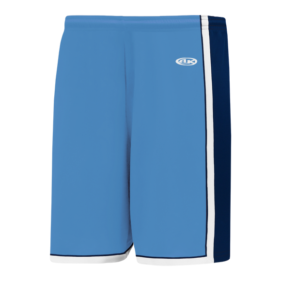 Athletic Knit (AK) BS1735Y-475 Youth Sky Blue/Navy/White Pro Basketball Shorts