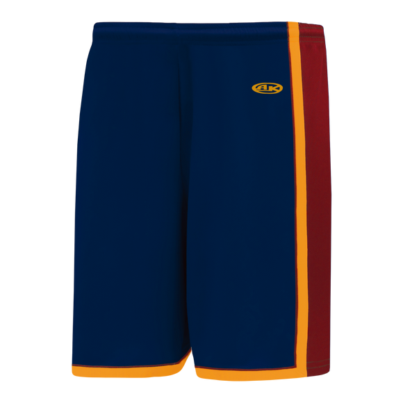 Athletic Knit (AK) BS1735Y-544 Youth Navy/AV Red/Gold Pro Basketball Shorts