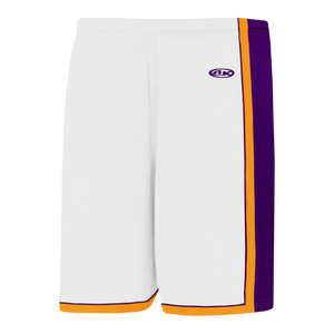 Athletic Knit (AK) BS1735A-726 Adult LA Lakers White Pro Basketball Shorts