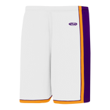 Athletic Knit (AK) BS1735Y-726 Youth LA Lakers White Pro Basketball Shorts
