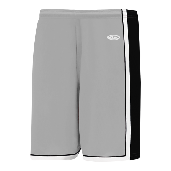 Athletic Knit (AK) BS1735Y-973 Youth San Antonio Spurs Grey/Black/White Pro Basketball Shorts