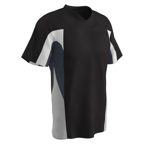 Champro BS34 Relief Black V-Neck Youth Baseball Jersey