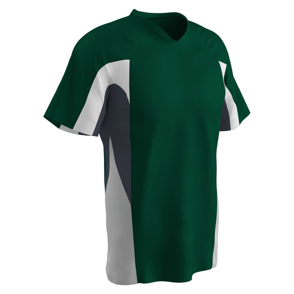 Champro BS34 Relief Forest Green V-Neck Adult Baseball Jersey