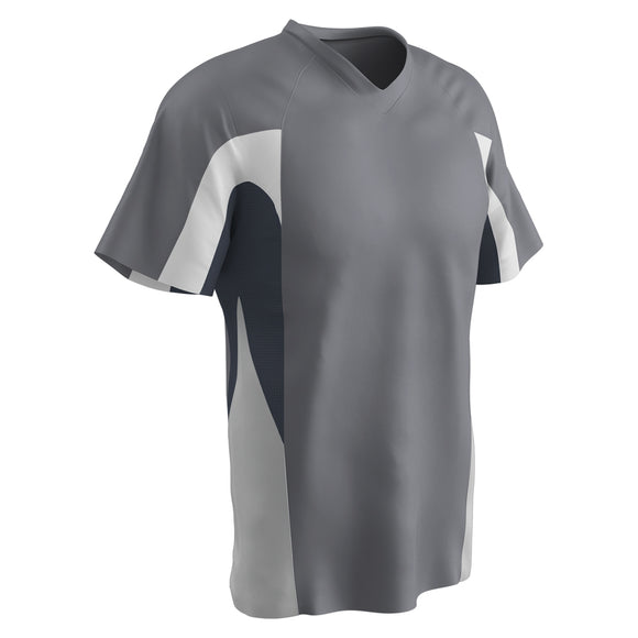 Champro BS34 Relief Grey V-Neck Youth Baseball Jersey