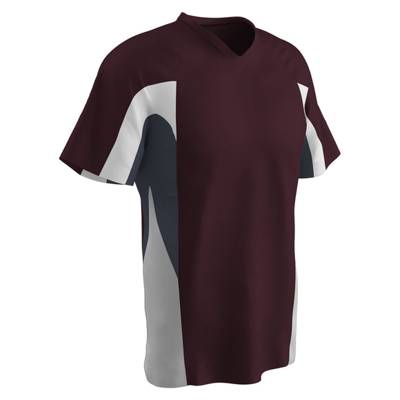 Champro BS34 Relief Maroon V-Neck Youth Baseball Jersey
