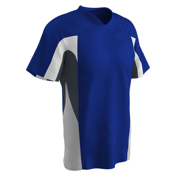 Champro BS34 Relief Royal Blue V-Neck Youth Baseball Jersey