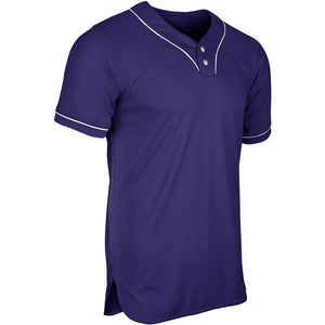 Champro BS42 Heater Purple Youth 2-Button Baseball Jersey