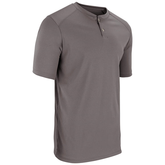 Champro BS53 Turn Two Charcoal Grey Adult 2-Button Baseball Jersey