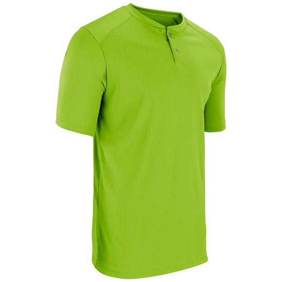 Champro BS53 Turn Two Neon Green Youth 2-Button Baseball Jersey