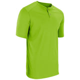 Champro BS33 Turn Two Neon Green Youth 2-Button Baseball Jersey
