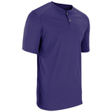 Champro BS53 Turn Two Purple Adult 2-Button Baseball Jersey