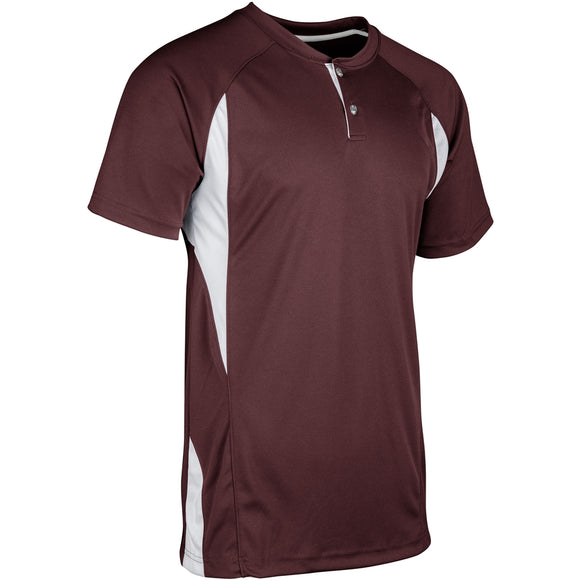 Champro BS63 Wild Card Maroon Youth 2-Button Baseball Jersey
