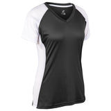 Champro BS82 Infinite Black V-Neck Short Sleeve Girls Softball Jersey