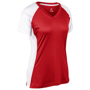 Champro BS82 Infinite Scarlet/Red V-Neck Short Sleeve Womens Softball Jersey