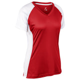 Champro BS82 Infinite Scarlet/Red V-Neck Short Sleeve Girls Softball Jersey