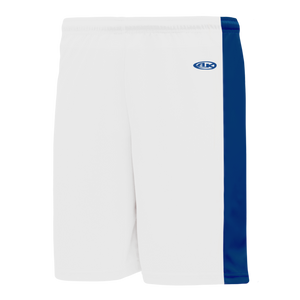 Athletic Knit (AK) BS9145M-207 Mens White/Royal Blue Pro Basketball Shorts
