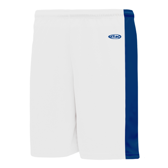 Athletic Knit (AK) SS9145M-207 Mens White/Royal Blue Pro Soccer Shorts
