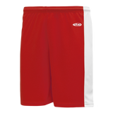 Athletic Knit (AK) BS9145M-208 Mens Red/White Pro Basketball Shorts