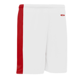 Athletic Knit (AK) BS9145L-209 Ladies White/Red Pro Basketball Shorts